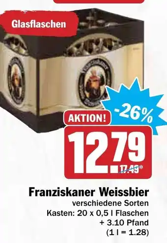 AEZ Franziskaner Weissbier 20x0.5L Angebot