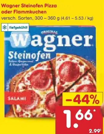 Netto Marken-Discount Wagner Steinofen Pizza oder Flammkuchen 300-360 g Angebot