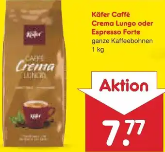 Netto Marken-Discount Käfer Caffè Crema Lungo oder Espresso Forte 1 kg Angebot