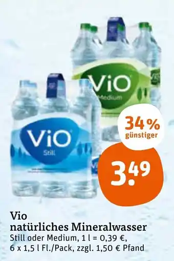 tegut Vio Natürliches Mineralwasser 6x1,5L Angebot