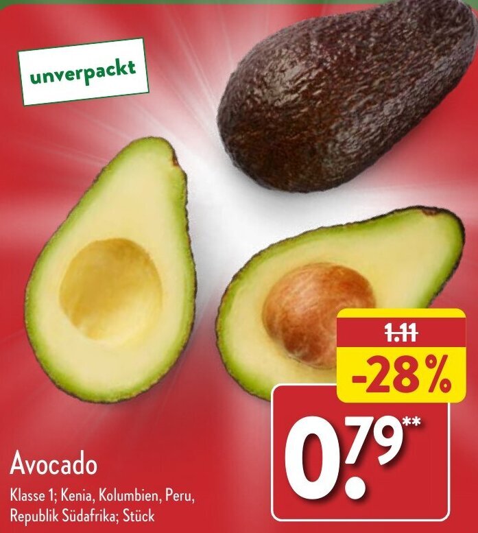 Avocado Angebot bei Aldi Nord