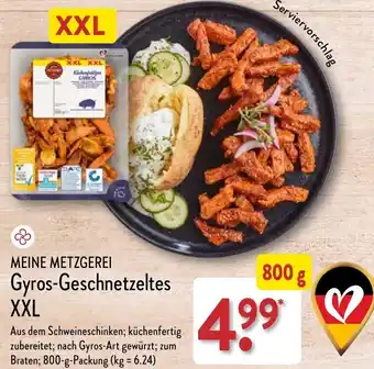 Aldi Nord MEINE METZGEREI Gyros-Geschnetzeltes XXL 800 g Angebot