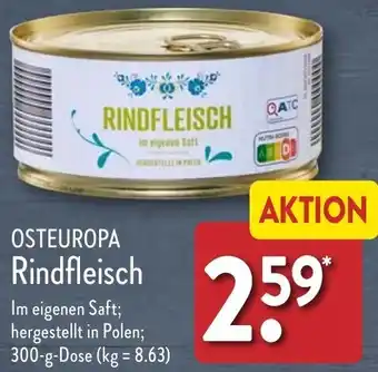 Aldi Nord OSTEUROPA Rindfleisch 300 g Dose Angebot