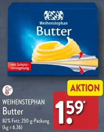 Aldi Nord WEIHENSTEPHAN Butter 250 g Packung Angebot