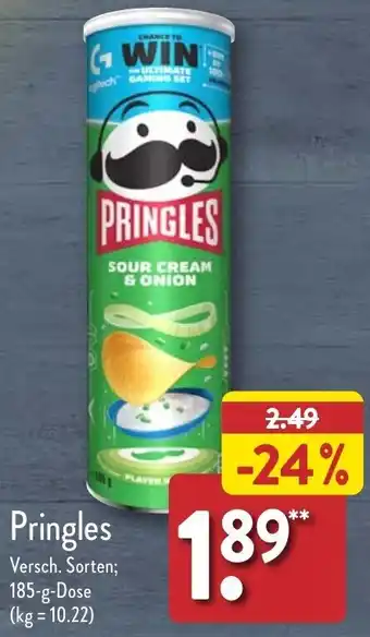 Aldi Nord Pringles 185 g Dose Angebot