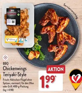 Aldi Nord BBQ CHICKEN WINGS TERIYAKI STYLE 400 g Angebot