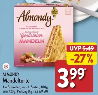 Aldi Nord ALMONDY Mandeltorte 400/420 g Angebot