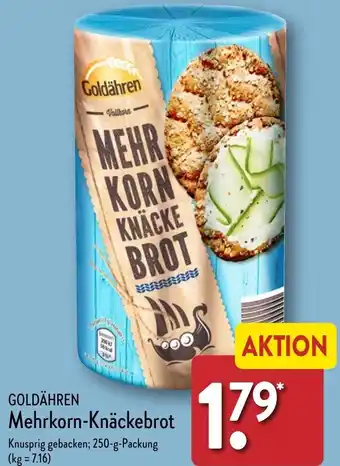 Aldi Nord GOLDÄHREN Mehrkorn-Knäckebrot 250 g Angebot