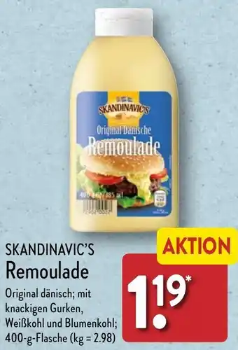 Aldi Nord SKANDINAVIC'S Remoulade 400 g Flasche Angebot