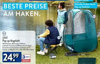 Aldi Nord CRANE Pop-up-Angelzelt Angebot