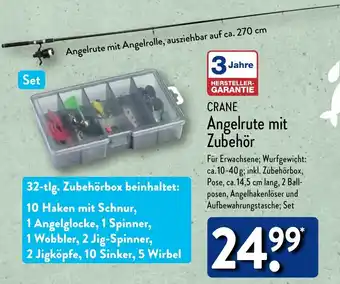 Aldi Nord CRANE Angelrute mit Zubehör Angebot