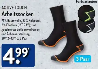 Aldi Nord ACTIVE TOUCH Arbeitssocken Angebot