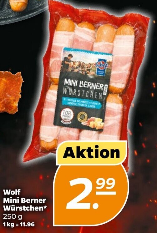 Wolf Mini Berner Würstchen* 250 g Angebot bei NETTO