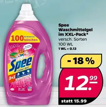 NETTO Spee Waschmittelgel im XXL-Pack* 100 WL Angebot