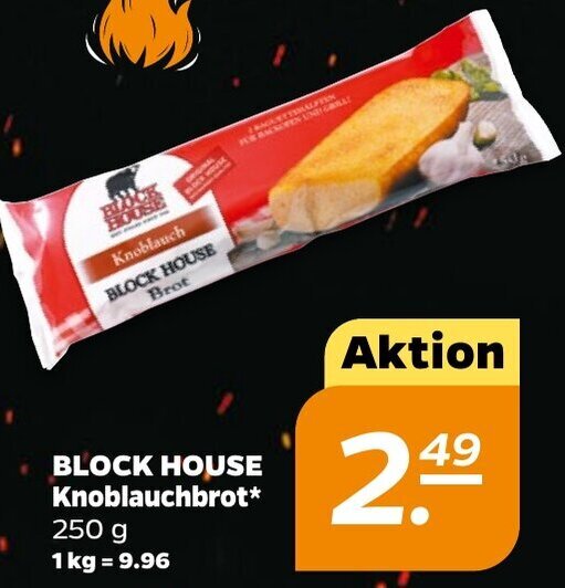 BLOCK HOUSE Knoblauchbrot* 250 g Angebot bei NETTO