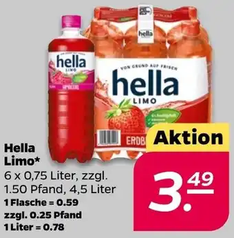 NETTO Hella Limo* 6 x 0,75 Liter Angebot