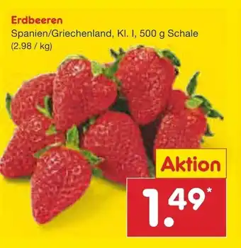 Netto Marken-Discount Erdbeeren 500 g Schale Angebot