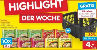 Netto Marken-Discount Yum Yum Instantnudeln 10 x 60 g Angebot