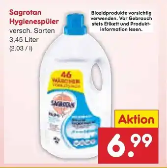 Netto Marken-Discount Sagrotan Hygienespüler 3,45 Liter Angebot