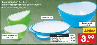 Netto Marken-Discount Salatschälchen 4er Set, Salatteller 2er Set oder Salatschüssel Angebot