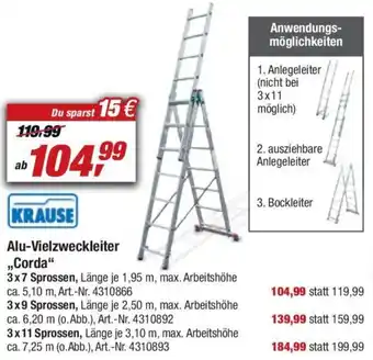 toom Baumarkt KRAUSE Alu-Vielzweckleiter ,,Corda" Angebot