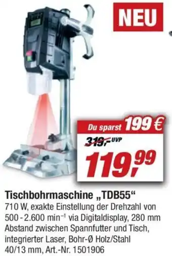 toom Baumarkt Tischbohrmaschine ,,TDB55" Angebot