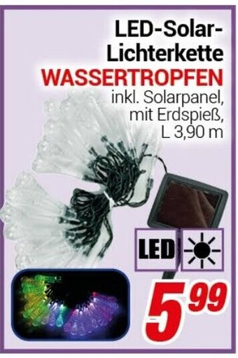 CENTERSHOP LED-Solar-Lichterkette WASSERTROPFEN Angebot