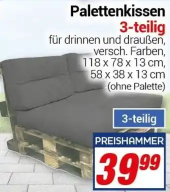 CENTERSHOP Palettenkissen 3-teilig Angebot