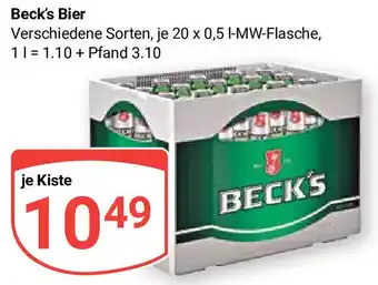 Globus Beck's Bier 20 x 0,5 L Angebot