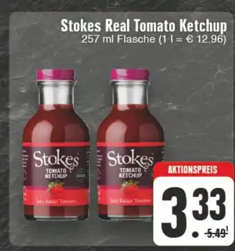 Edeka Wegner Stokes Real Tomato Ketchup 257ml Angebot