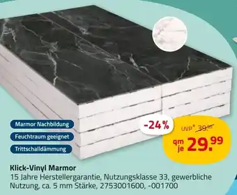 ROLLER Klick-Vinyl Marmor Angebot