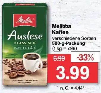 Famila Nord West Melitta Kaffee 500 g Packung Angebot