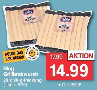 Famila Nord West Bley Grillbratwurst 20 x 90-g-Packung Angebot