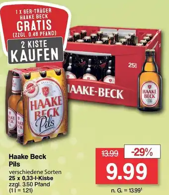 Famila Nord West Haake Beck Pils 25 x 0,33-L-Kiste Angebot