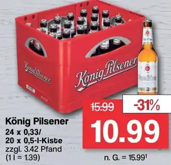 Famila Nord West König Pilsener 24 x 0,33/20 x 0,5 L Kiste Angebot