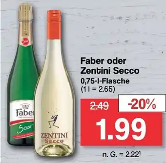 Famila Nord West Faber oder Zentini Secco 0,75-L-Flasche Angebot