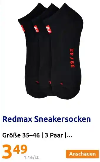 Action Redmax Sneakersocken Größe 35-46 | 3 Paar Angebot