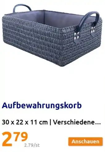 Action Aufbewahrungskorb 30 x 22 x 11 cm Angebot