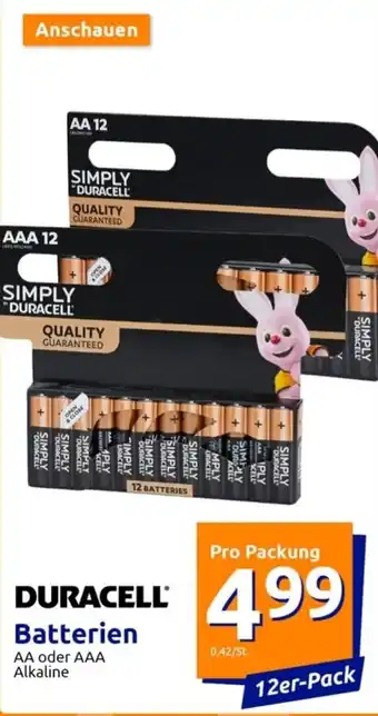 Action DURACELL Batterien Angebot