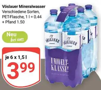 Globus Vöslauer Mineralwasser 6 x 1,5 l Angebot