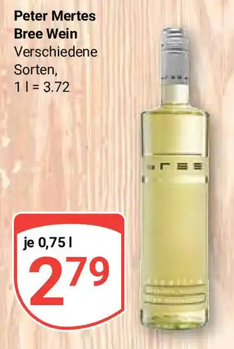 Globus Peter Mertes Bree Wein 0,75 l Angebot