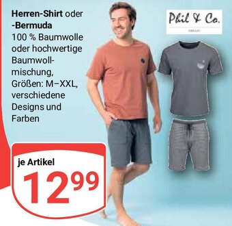 Globus Phil & Co. Herren Shirt oder Bermuda Angebot