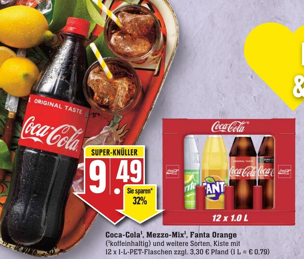 Coca-Cola', Mezzo-Mix', Fanta Orange 12x1 L Angebot bei Edeka Neukauf