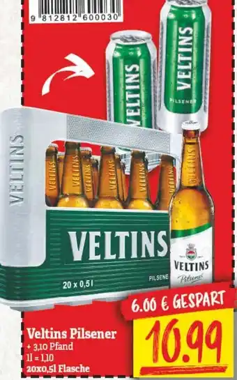 NP Discount Veltins Pilsener 20x0,5 L Flasche Angebot