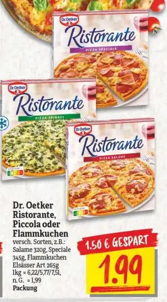 NP Discount Dr. Oetker Ristorante, Piccola oder Flammkuchen Angebot