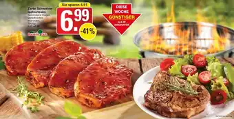 WEZ Bauern Gut Zarte Schweinelachssteaks 1000 g Angebot