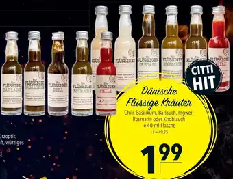 CITTI Markt Dänische Flüssige Kräuter 40ml Angebot