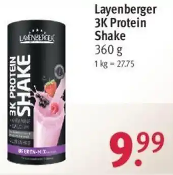 Rossmann Layenberger 3K Protein Shake 360 g Angebot