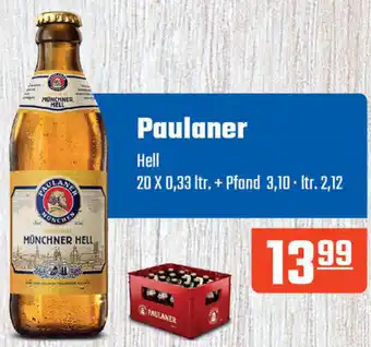 Hörl Getränke Paulaner Hell 20x0,33 ltr. Angebot