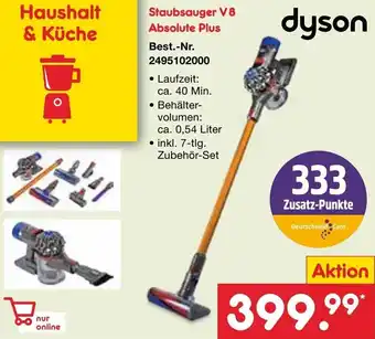 Netto Marken-Discount dyson Staubsauger V8 Absolute Plus Angebot